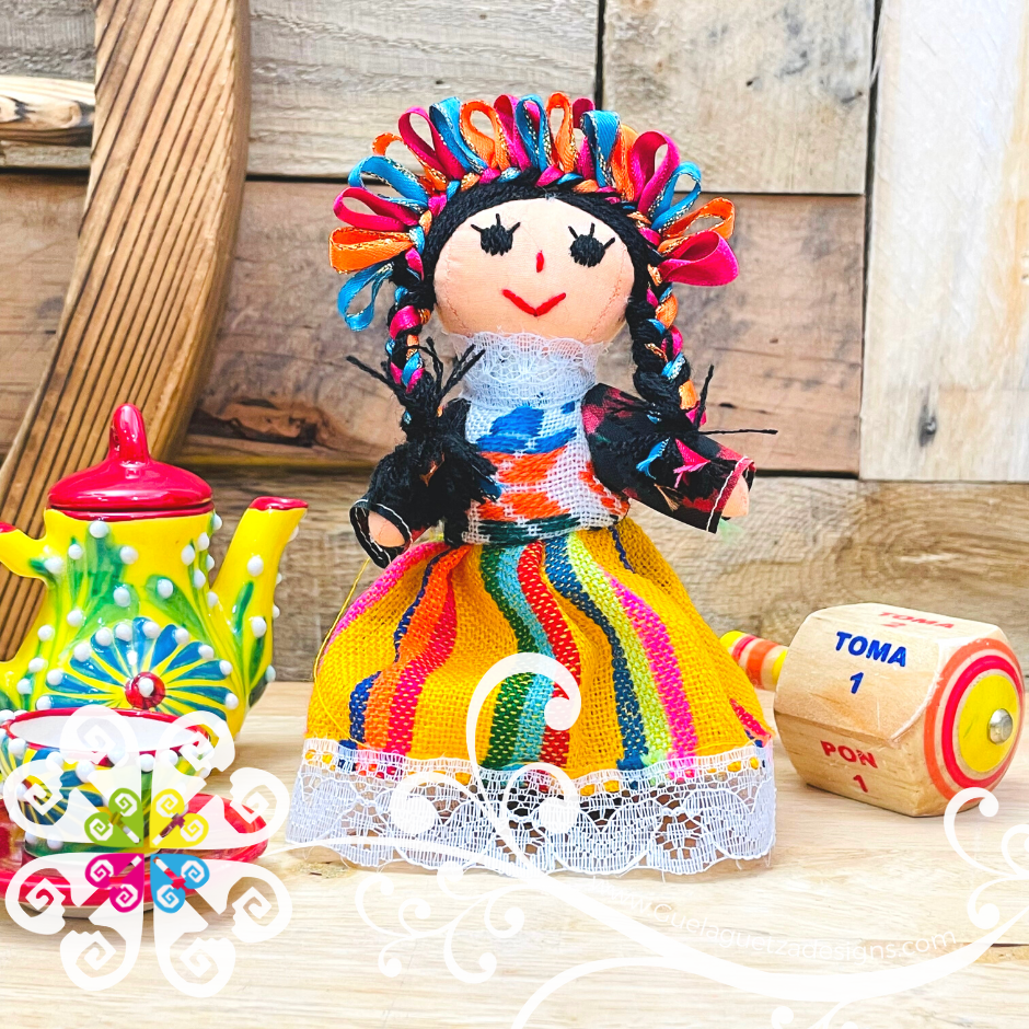 Extra Mini Mexican Otomi Doll - Sencilla – Guelaguetza Designs