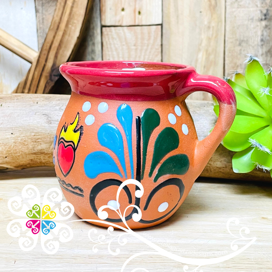 Decorated Clay Mugs - Jarrito – Guelaguetza Designs
