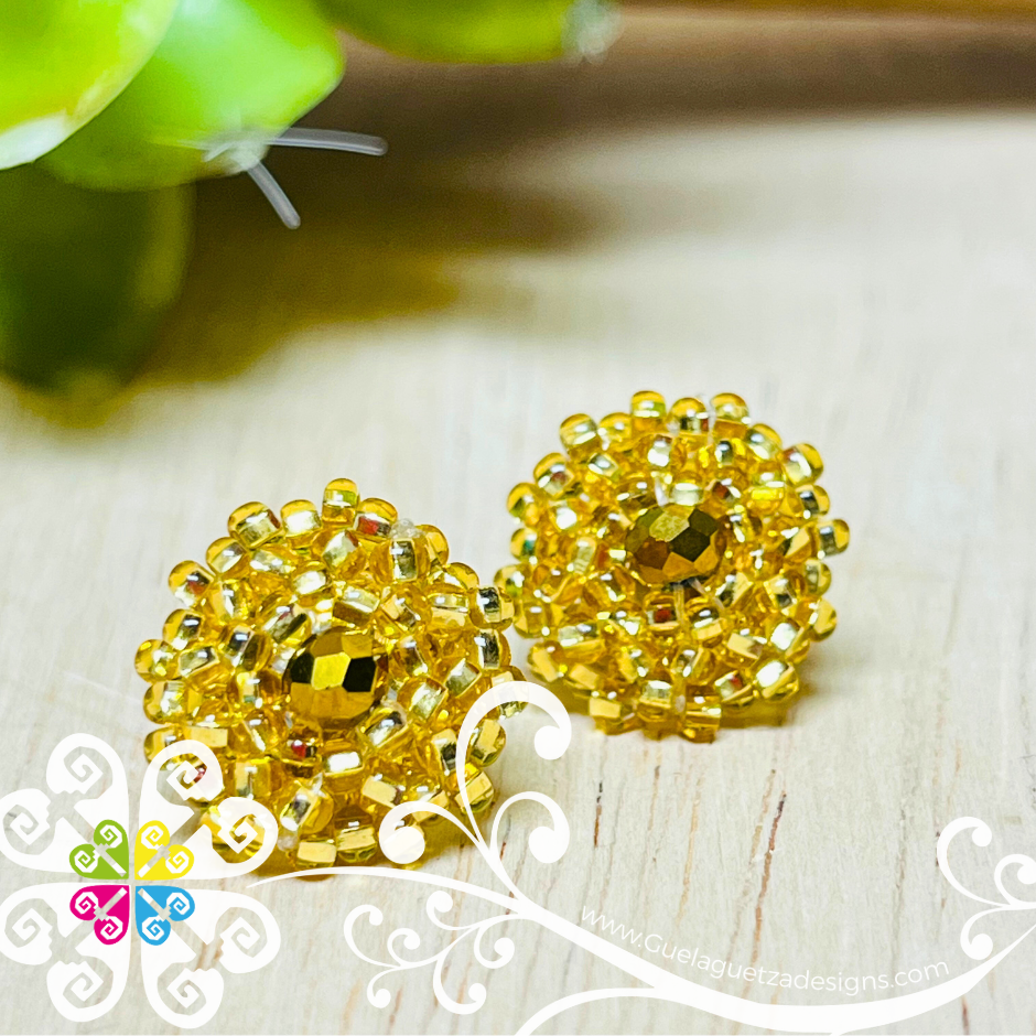 Beaded Flower Studs