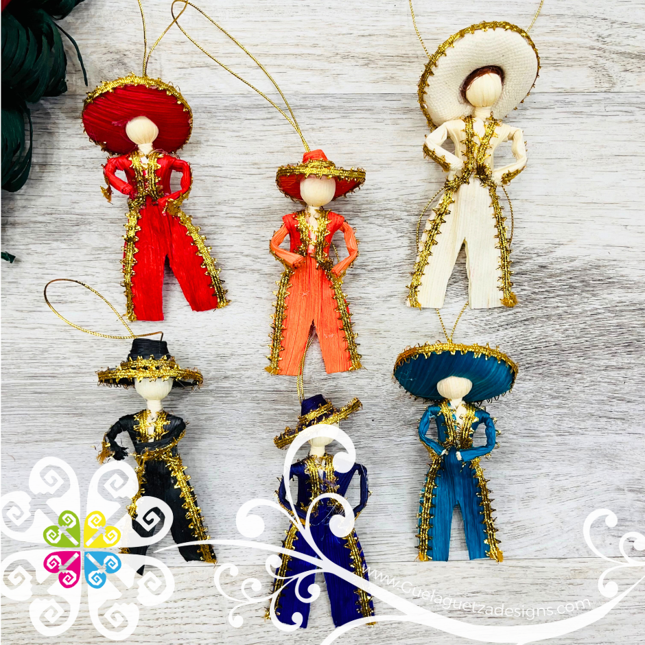 Set of 6 - Mariachi Ornaments