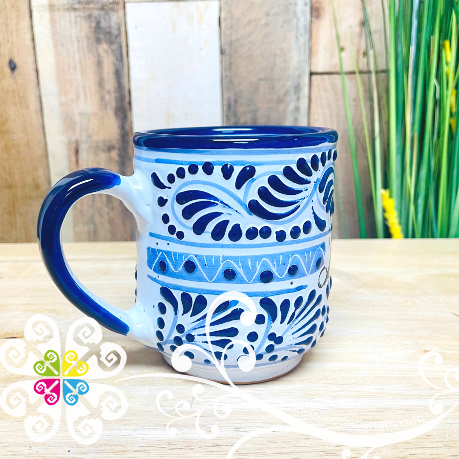 Chingona - Blue Talavera Mug - Single Talavera Mug