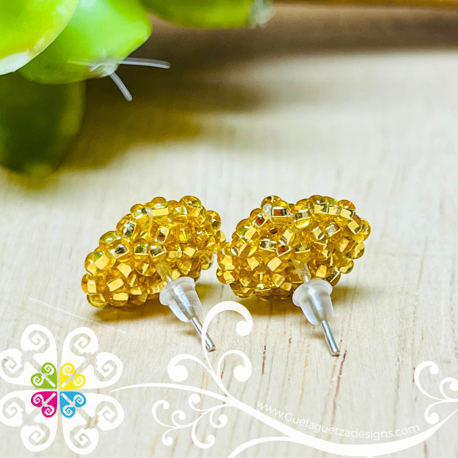 Beaded Flower Studs