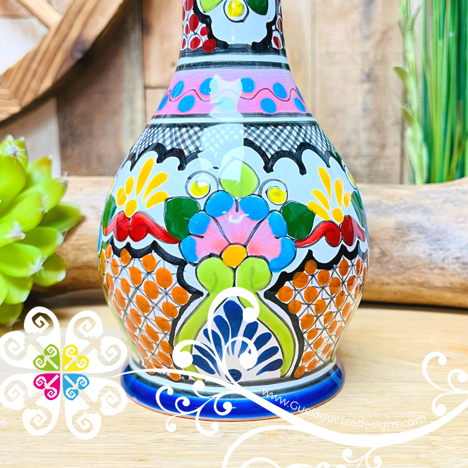 Pink Floral Bouquet Talavera Set Tequilero - Talavera Kitchen