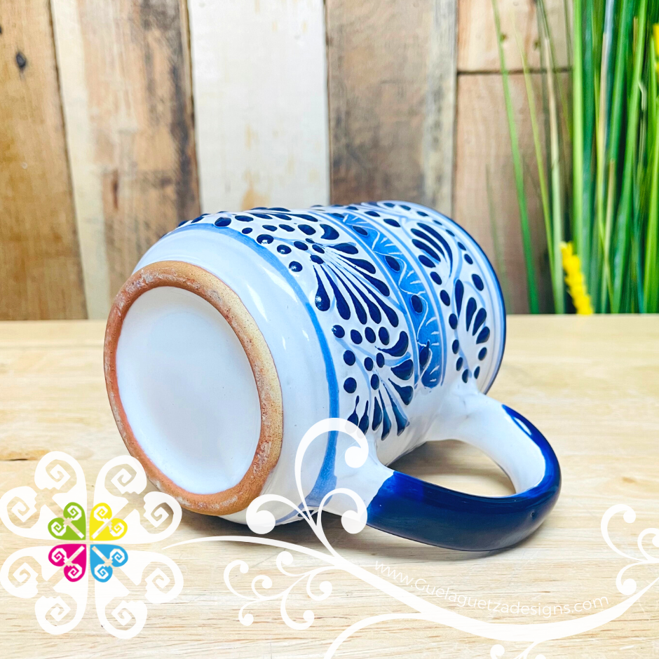 Chingona - Blue Talavera Mug - Single Talavera Mug