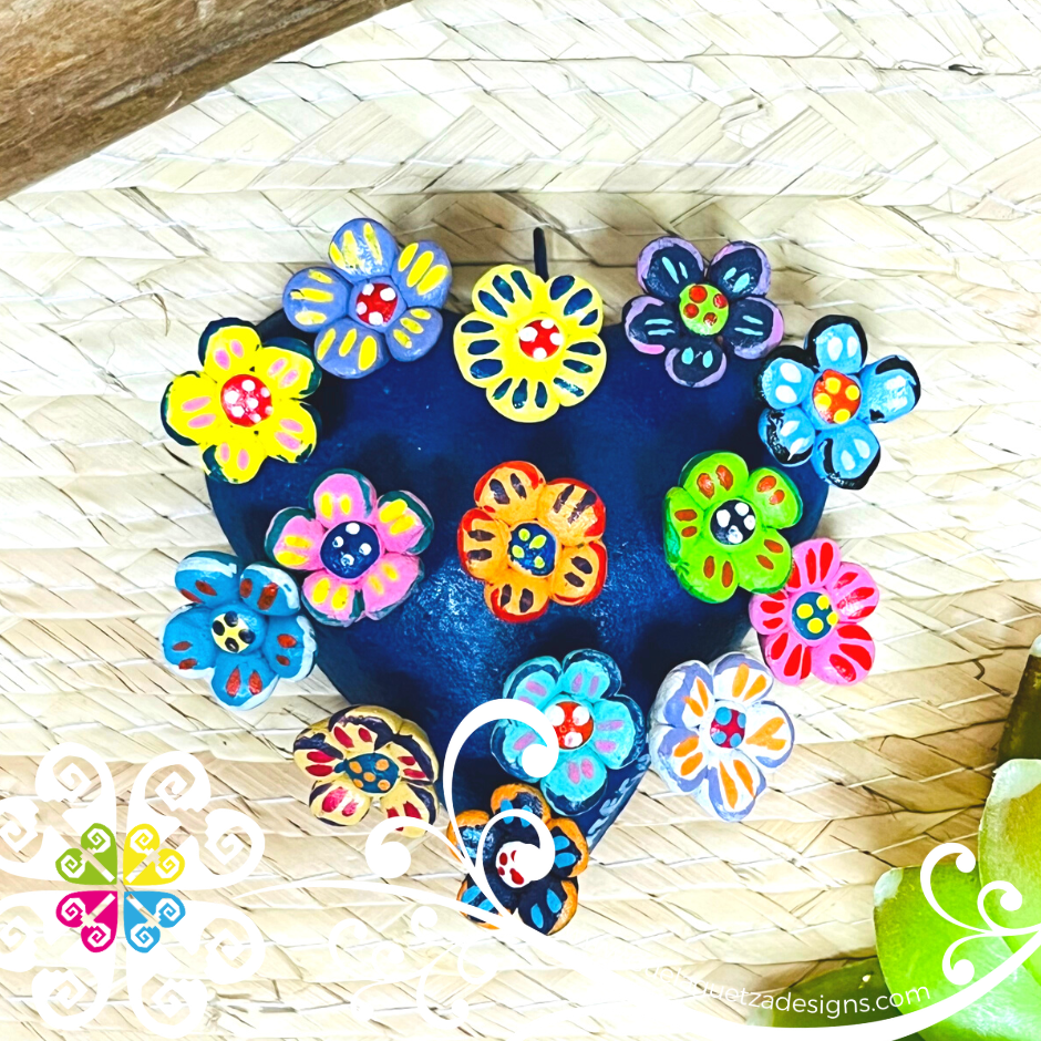 Mini Flower Garden Design Heart - Corazon de la Vida - Barro Cocido