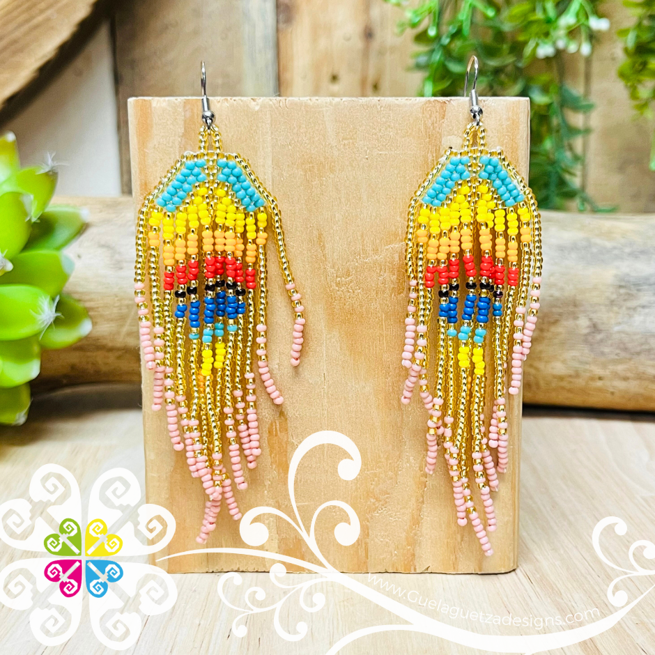 Rhombus Cascade Earrings - Beaded Earrings