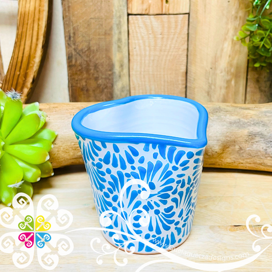 Small Light Blue Corazon Talavera Mug - Talavera Home