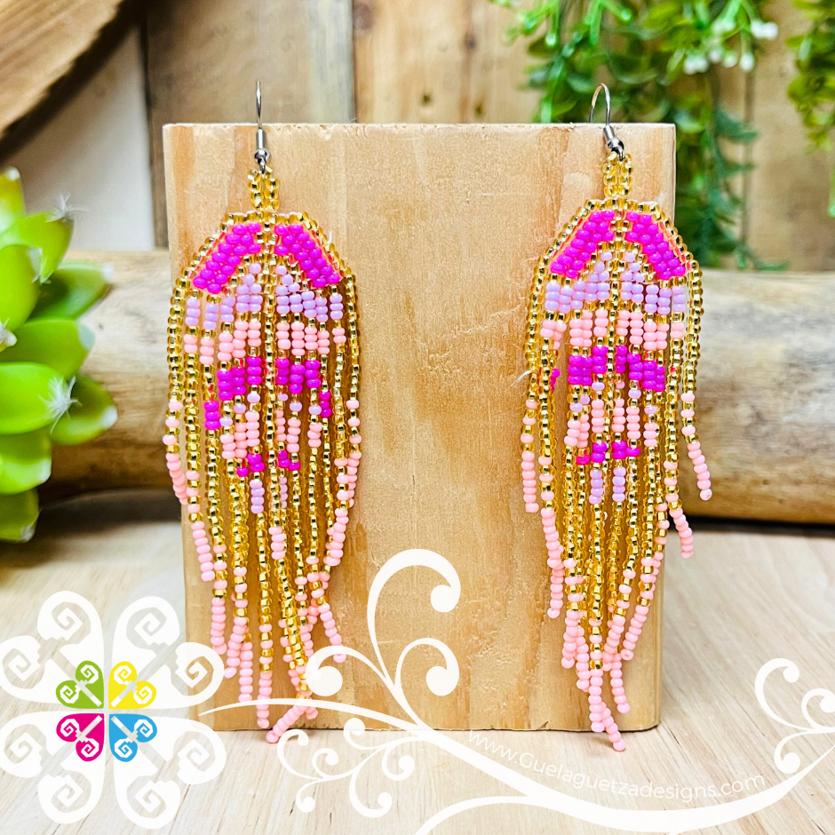 Rhombus Cascade Earrings - Beaded Earrings