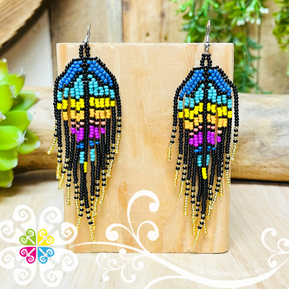 Rhombus Cascade Earrings - Beaded Earrings