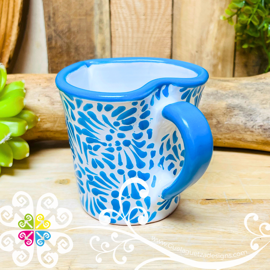 Small Light Blue Corazon Talavera Mug - Talavera Home