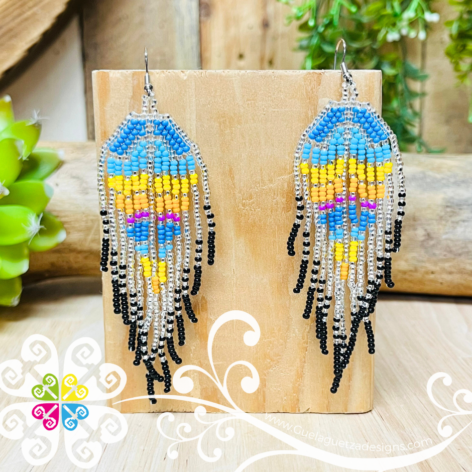 Rhombus Cascade Earrings - Beaded Earrings