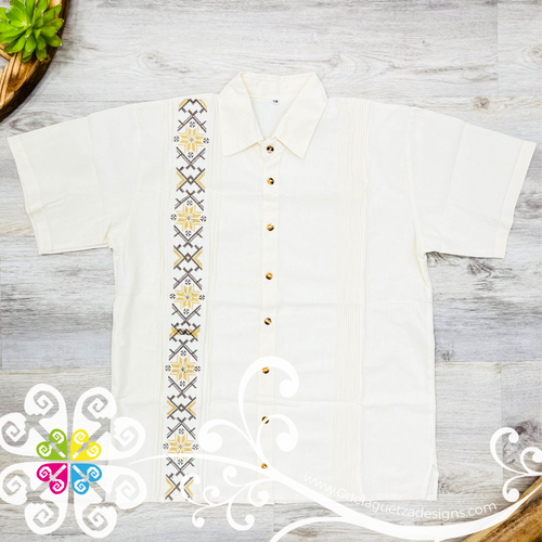 Beige Earth Tones - Embroider Men Shirt