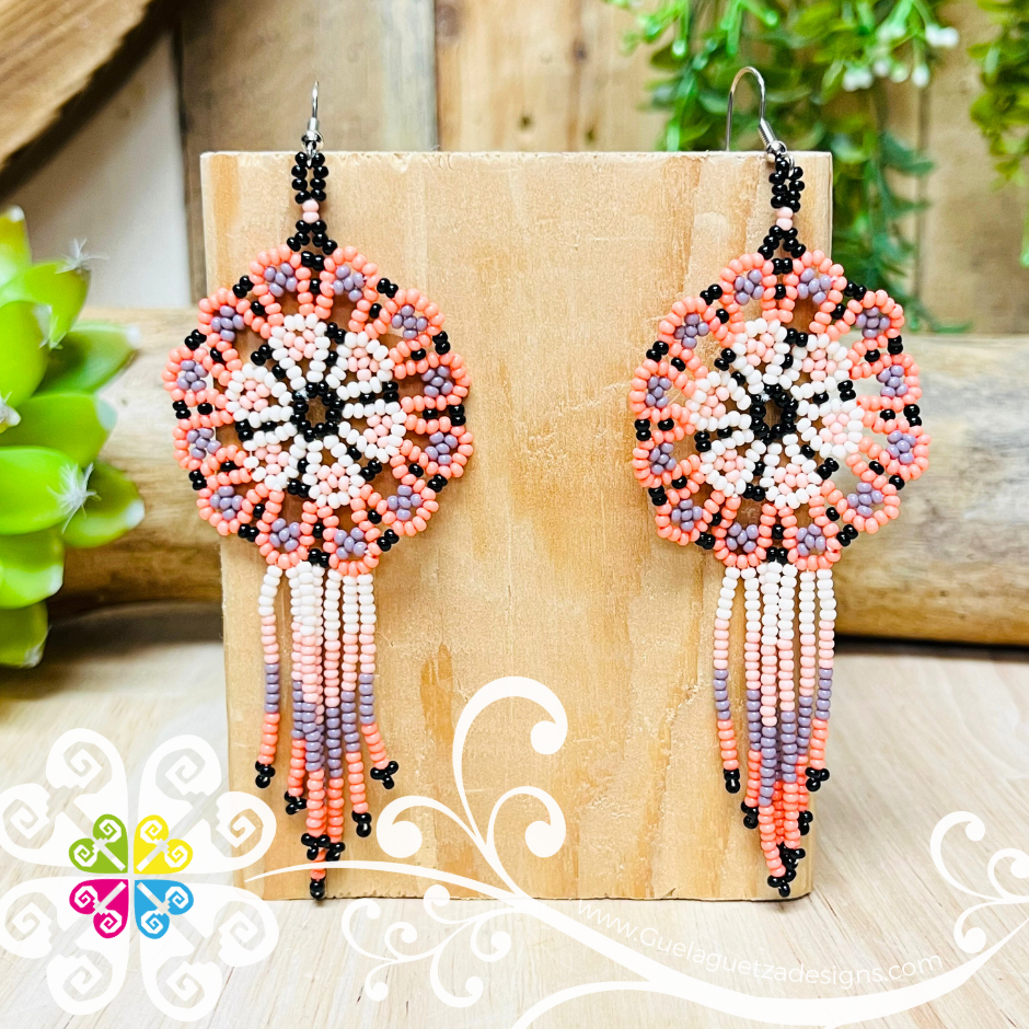 Beaded Wild Flower Earrings