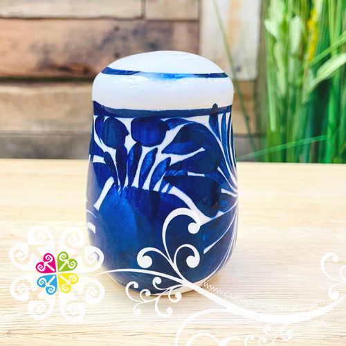 Large Blue Salt Shaker