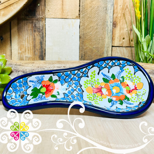 Floral Talavera Spoon Rest - Talavera Kitchen