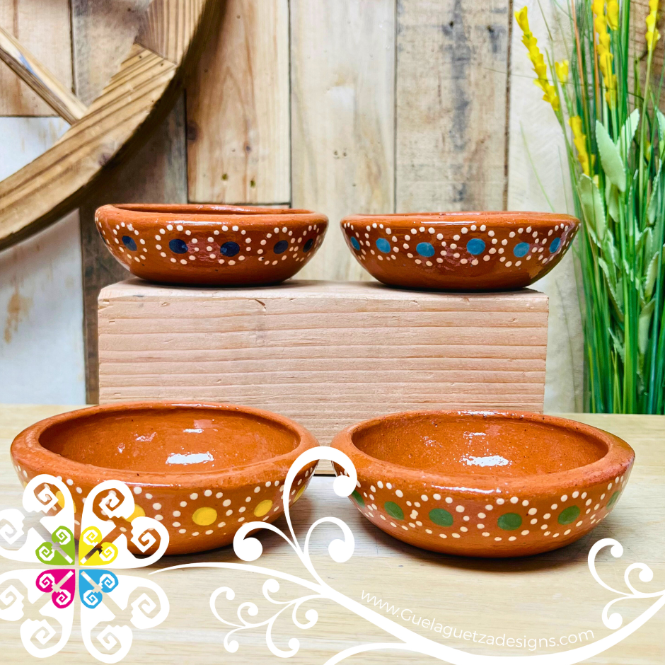 Set of 4 Small Capula Sencillo Salcero - Set Capula Sencillo Clay Bowl