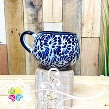 Large Blue Talavera Chocolatera Mug