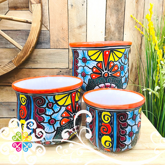 Talavera Set of 3 Pots - Maceta