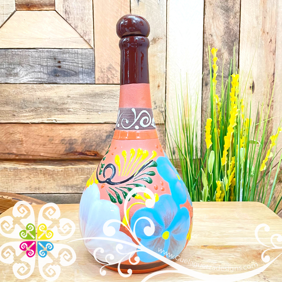 Floreada Garifa Tequilero - Tequila Clay Bottle