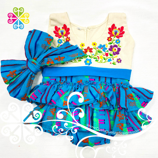 Turquoise Blue Little Quetzaly Set - Children Set