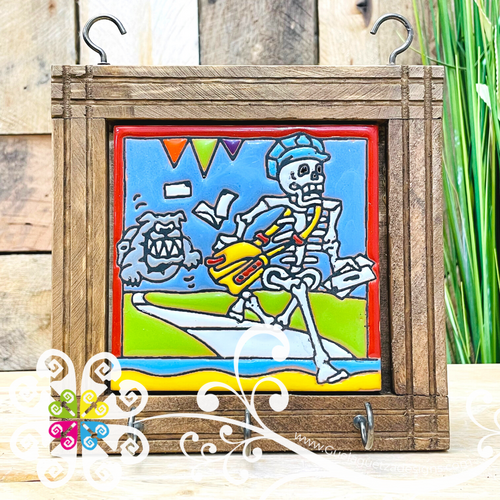 El Cartero Key Holder - Day of the Dead Wall Art