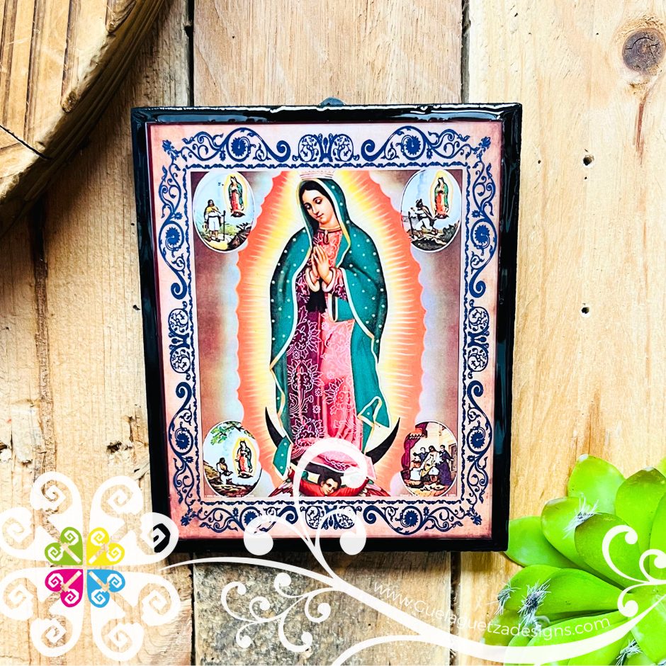 Small Imagenes Wood Virgen De Guadalupe Wood Wall Art - Litografia