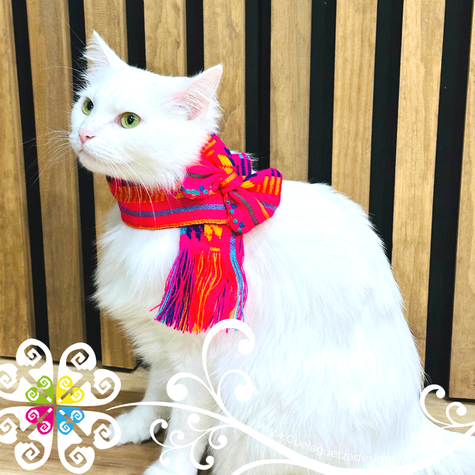 Fuchsia Cat Cambray Scarf - Pet Accessories