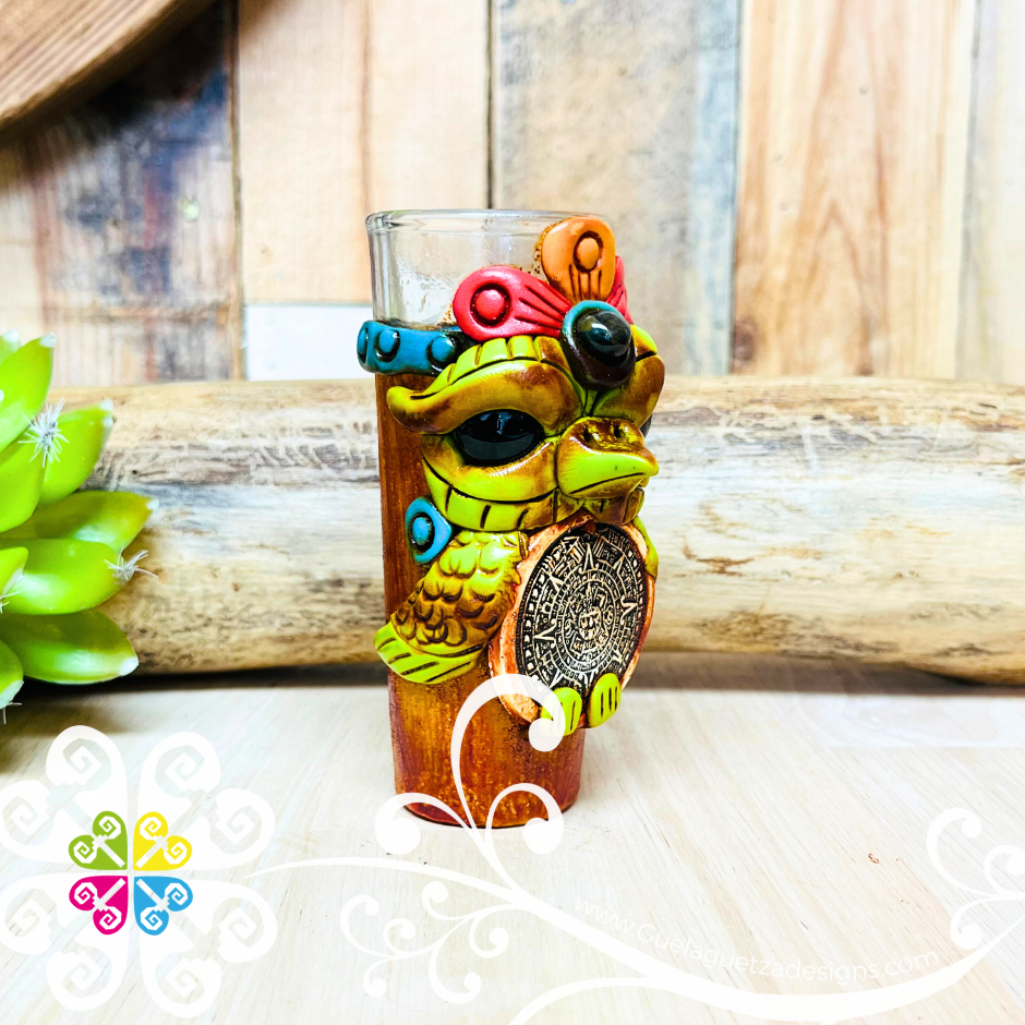 Owl Tequila Shot Glass - Epoxy Clay Tequilero