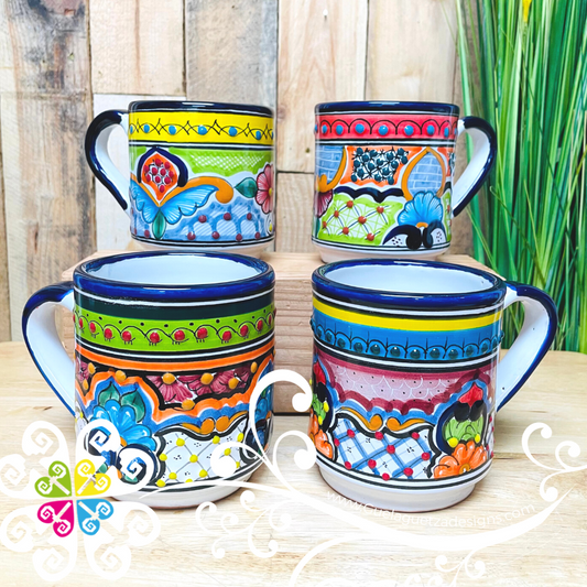 Set of 4 Floral Bouquet - Talavera Mug