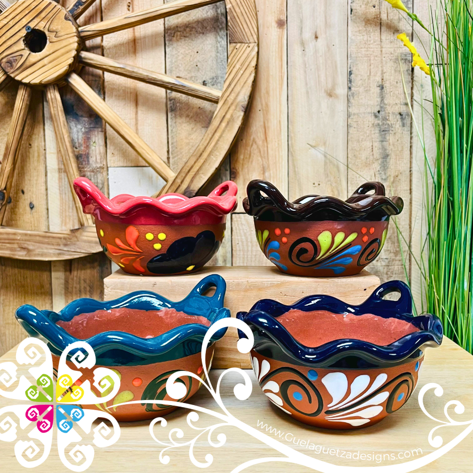 Set of 4 Natural Medium Cazuelita Clay Bowl