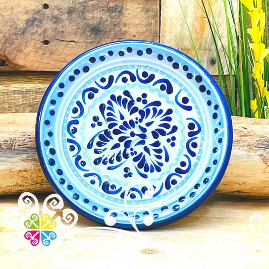 Small Blue Talavera Plate