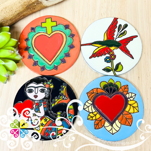 Round Fiesta Mexicana Coaster Set