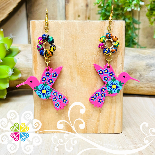 Colibri Wood Earrings - Palm Earrings