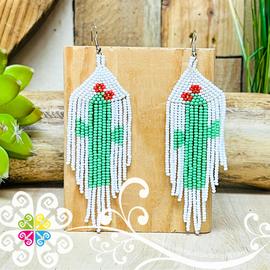 Cactus Earrings - Beaded Earrings