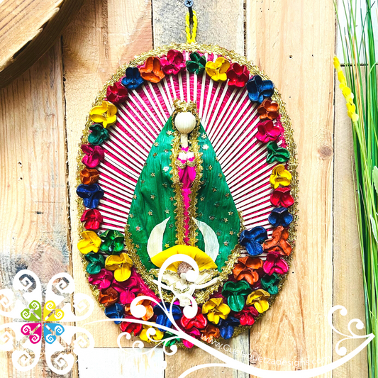 Extra Large Virgen Guadalupe - Palm Wall Decoration