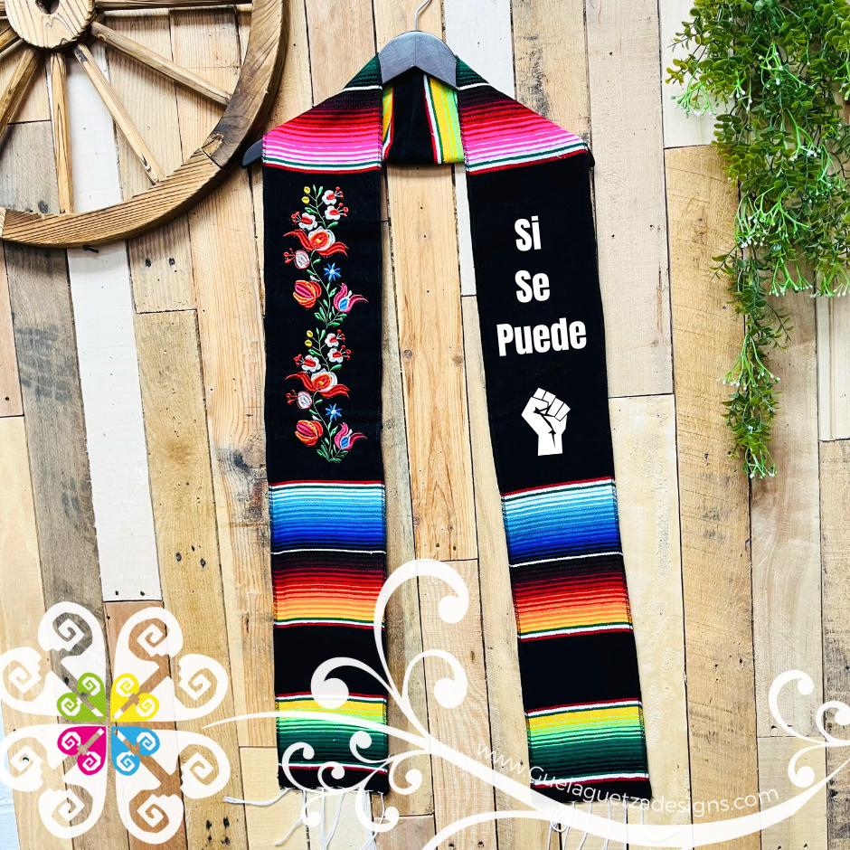 Floreado Sarape Graduation Stole