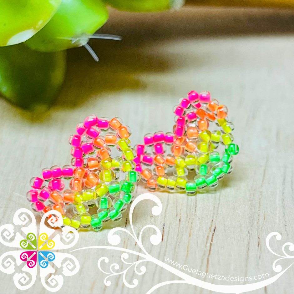 Beaded Heart Studs