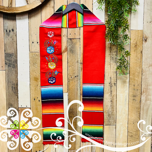 Tehuana Flowers Sarape Graduation Stole