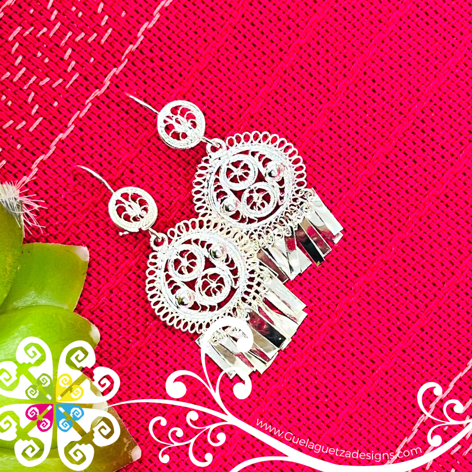 Small Silver Filigrana Artisan Earrings