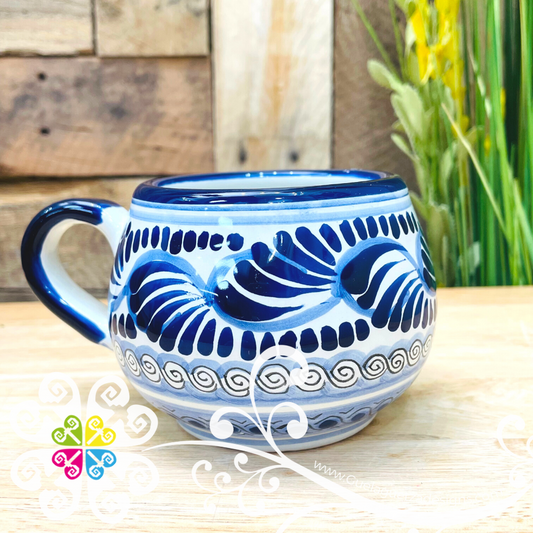 Small Blue Talavera Chocolatera Mug