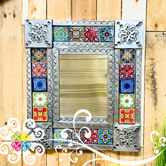 Medium Enchanting Talavera Mirror - Tin Wall Decor