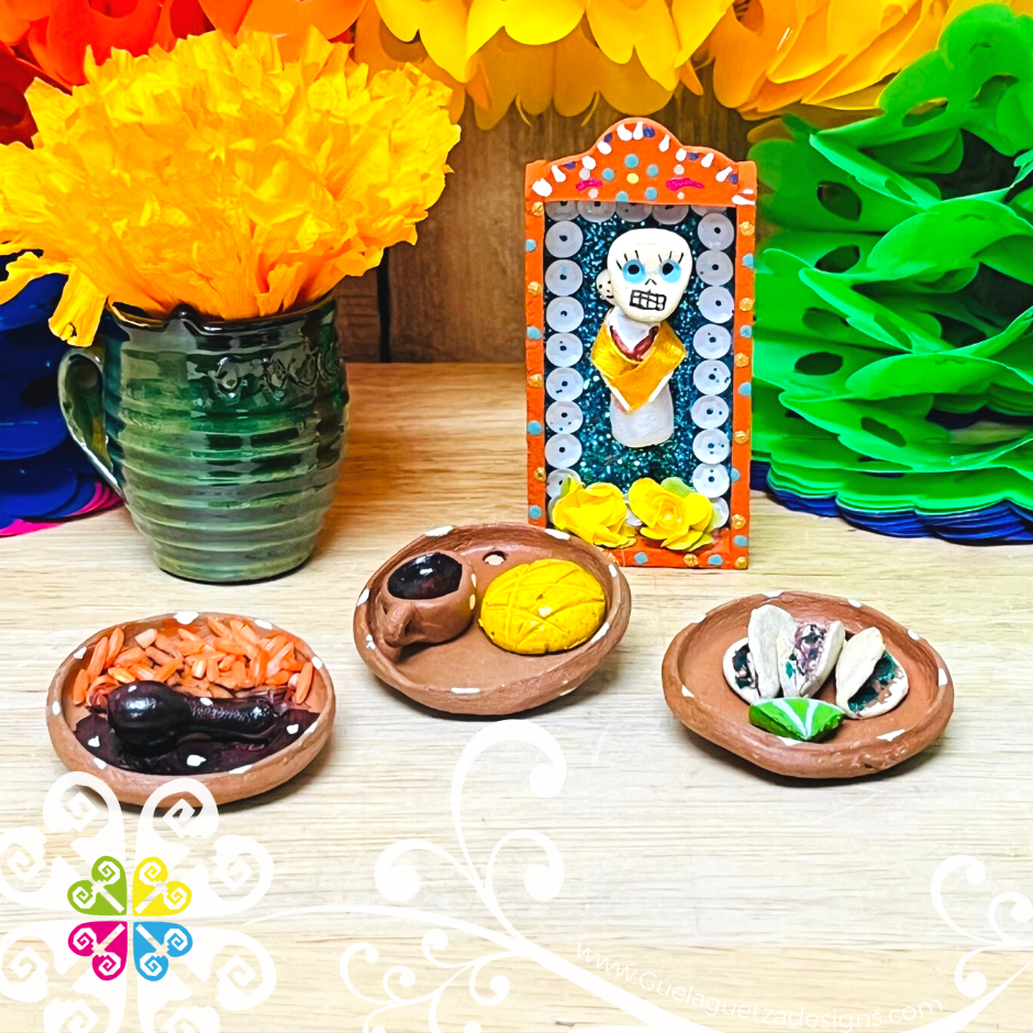 Ofrenda Comidita Food Plates - Day of Dead Altar Decor