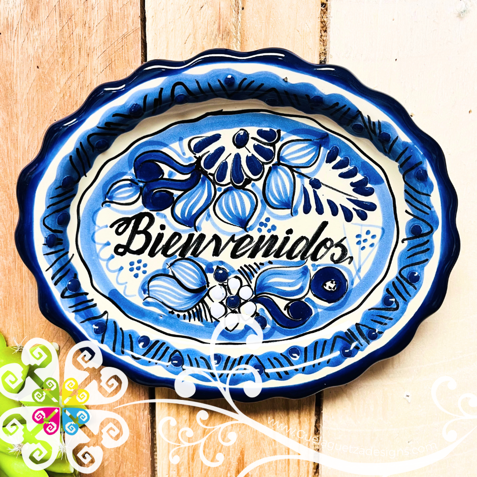 Small Bienvenidos Talavera House Signs - Wall Decor