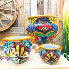 Talavera Set of 3 Round Pots - Maceta