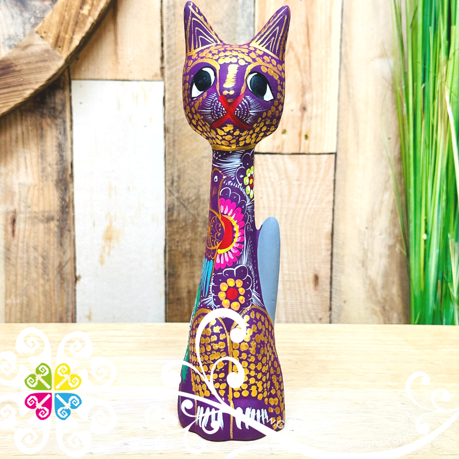 Medium Jaguarundi Cat - Hand painted Cat