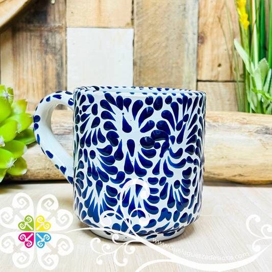 Royal Blue Feathers - Talavera Mug