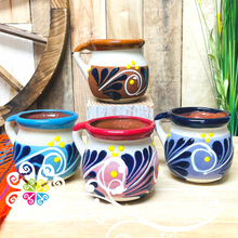 Set of 4 Medium Decorated Mexican Clay Mugs - Jarrito Mexicano