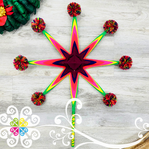 Large Star Pom Pom - Christmas Tree Topper