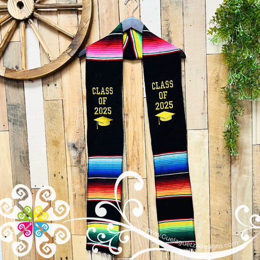 Sarape Graduation Stole with Embroider - Class of 2025