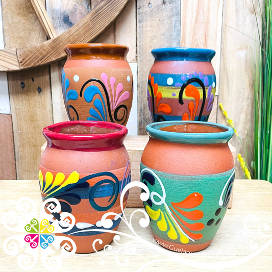 Set of 4 Fiesta Natural Cantarito Cup - Set Clay Cantarito